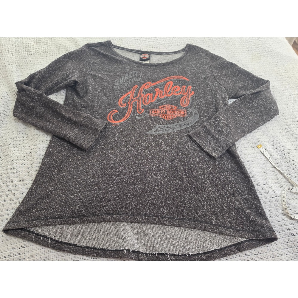 Harley Davidson Scottsdale Arizona Graphic Top Gray Marl High Low Womens XL